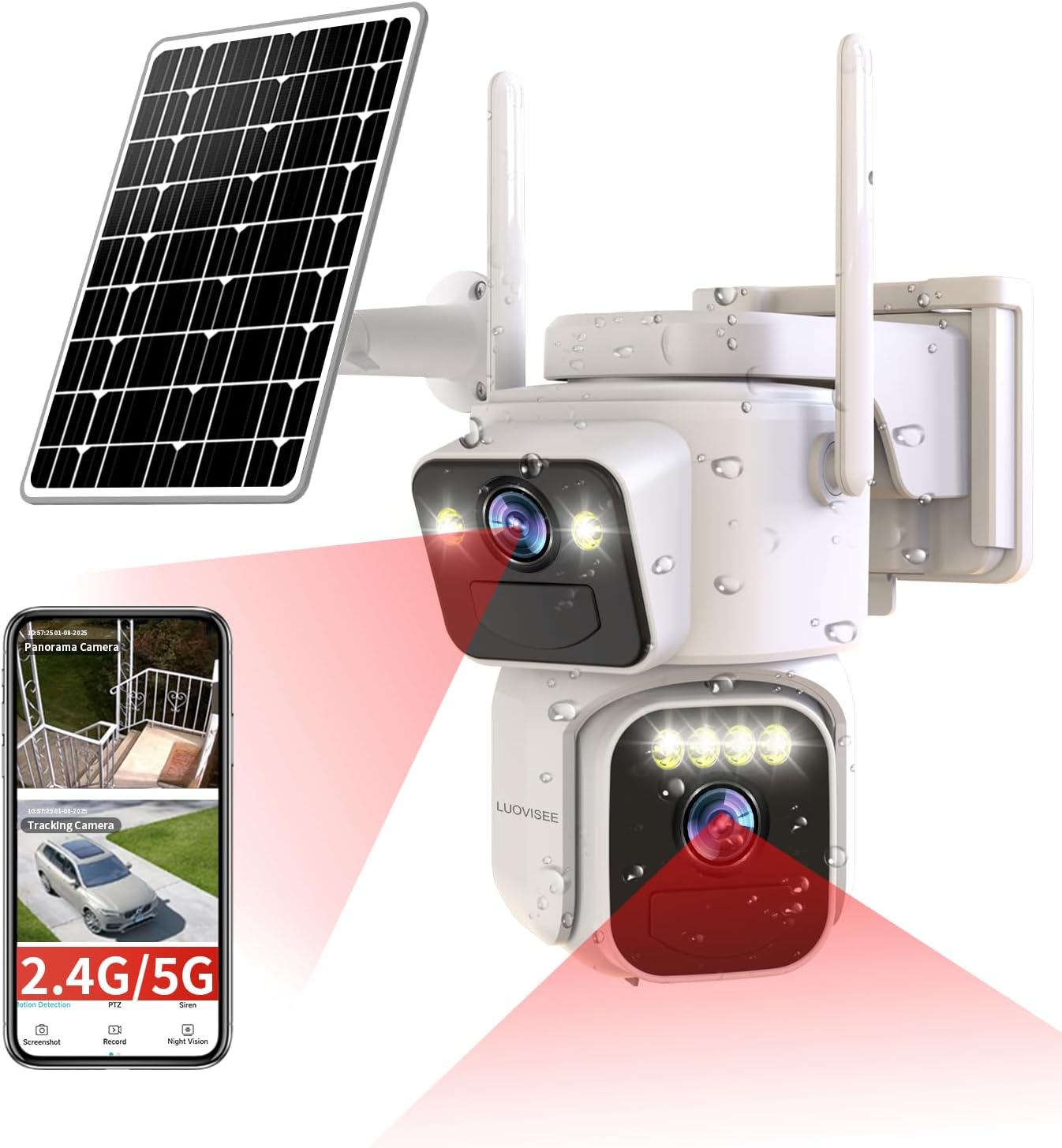 QG15(Dual Lens Solar Security Cameras)