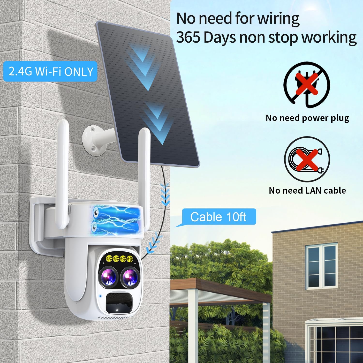 HMC1( Solar Hybrid Zoom Security Camera)