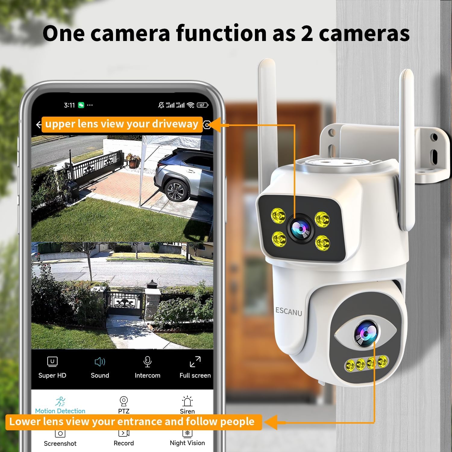 BD12-H(Dual Lens WiFi Security Camera)