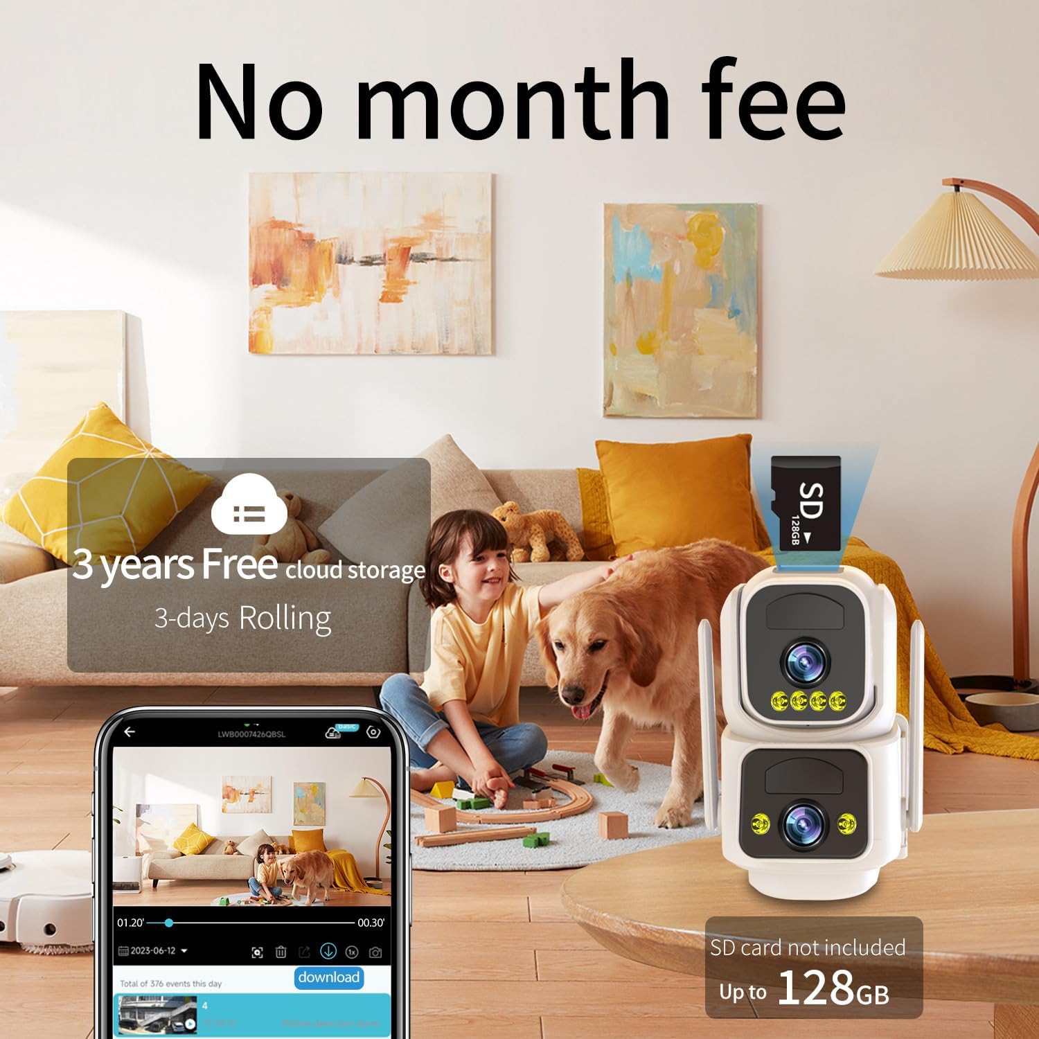 QG15(Dual Lens Solar Security Cameras)