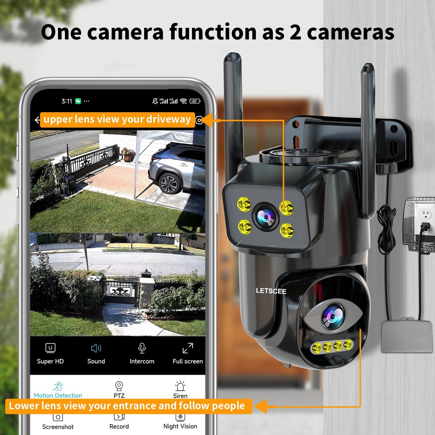 BD12-H(Dual Lens WiFi Security Camera)