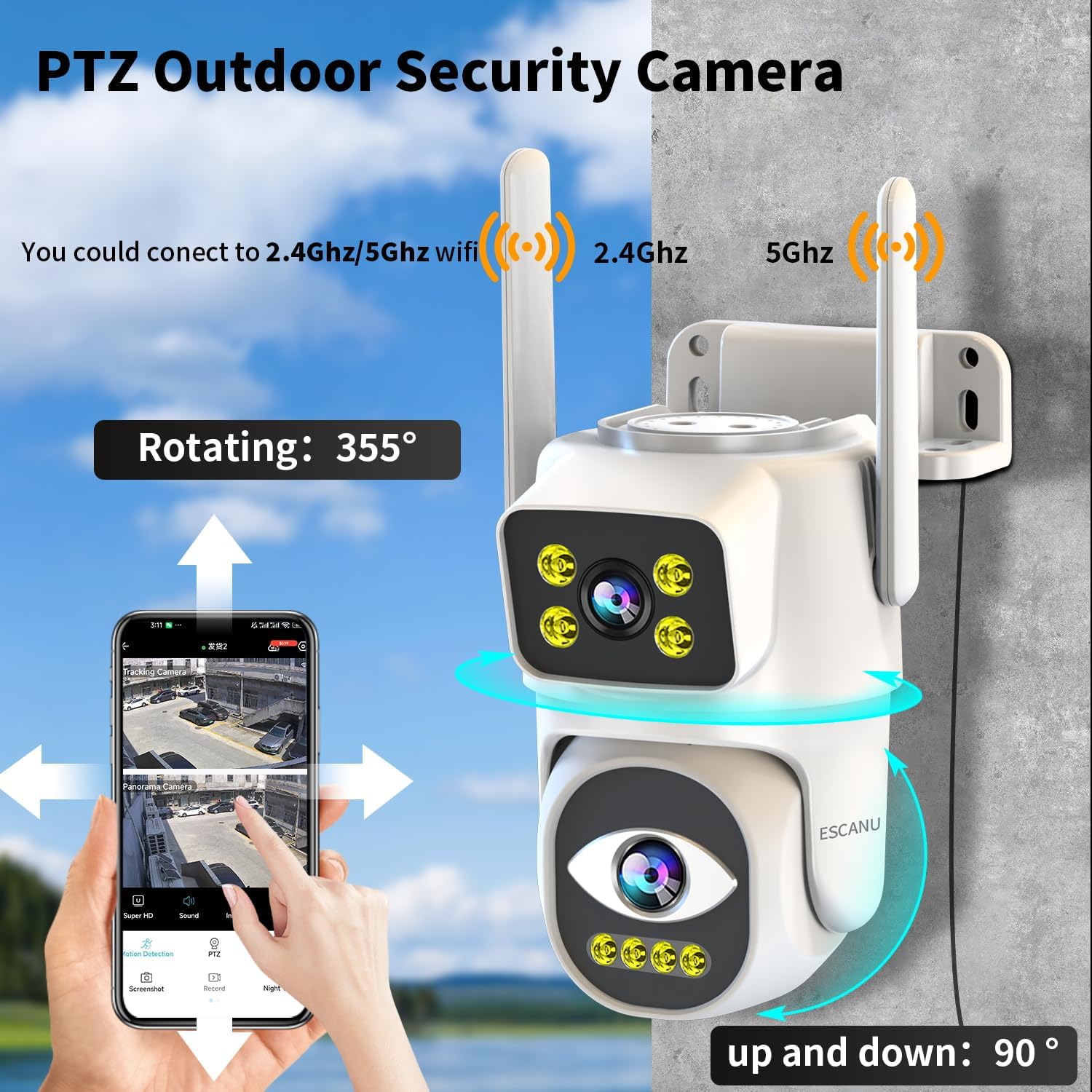 BD12-H(Dual Lens WiFi Security Camera)